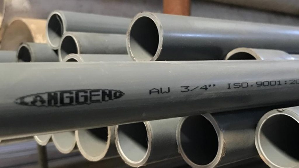Pipa PVC Langgeng warna abu-abu untuk proyek bangunan