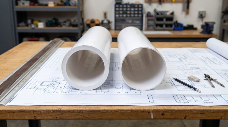 Perbandingan fisik ketebalan dinding pipa PVC kelas AW dan kelas D untuk saluran air
